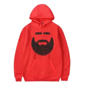 Jason Kelce Beard Red Hoodie